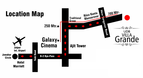 Villa location map